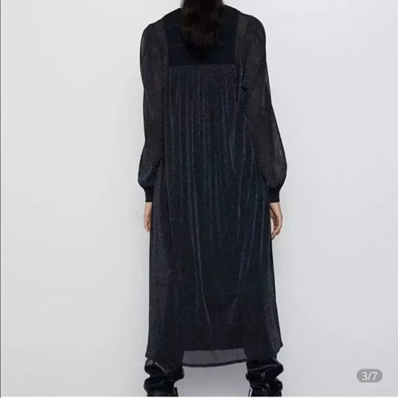 Zara dress with metallic thread-black - Picture 4 of 11